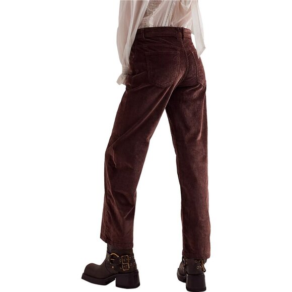 We The Free Risk Taker Corduroy Pants Brown  Straight Leg Women’s Size 27 - Picture 4 of 16